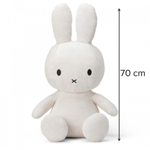 Miffy Plush ECO Corduroy Offwhite - 70 cm