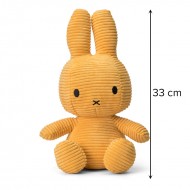 Miffy Plush ECO Corduroy Yellow - 33 cm