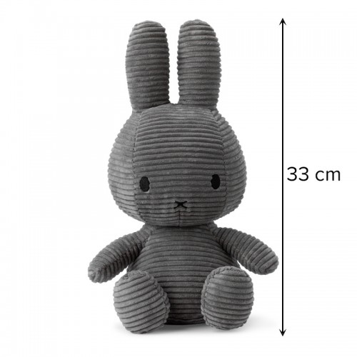 Miffy Plush Corduroy Grey - 33 cm