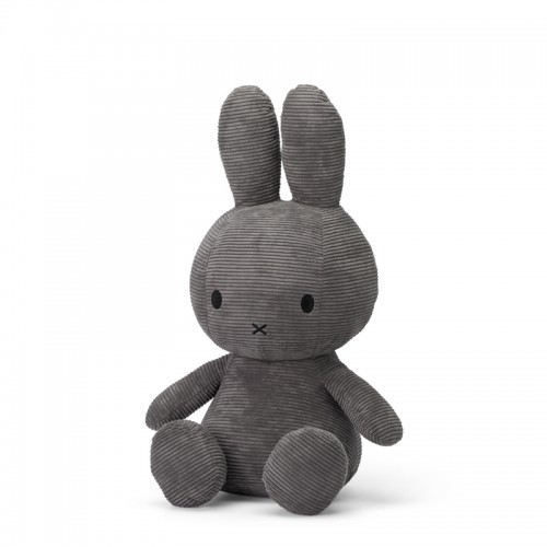 Miffy Plush Corduroy Grey - 70 cm