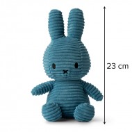 Miffy Plush ECO Corduroy Aviator Blue - 23 cm