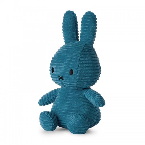 Miffy Plush ECO Corduroy Aviator Blue - 23 cm