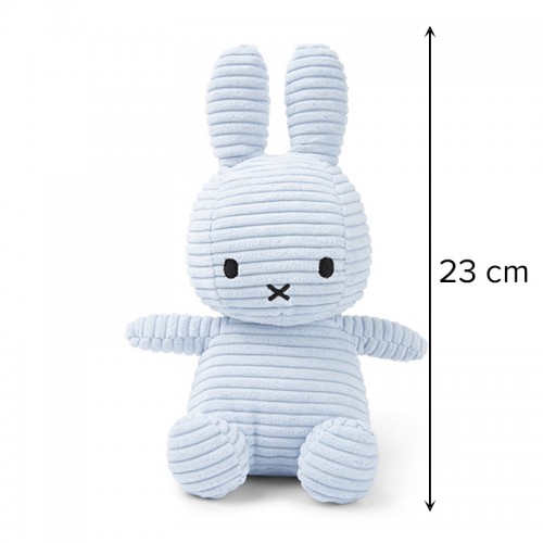 Miffy Plush ECO Corduroy Ice Blue - 23 cm