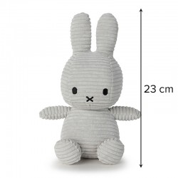 Miffy Plush ECO Corduroy Soft Grey - 23 cm