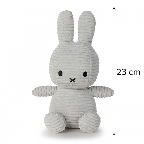 Miffy Plush ECO Corduroy Soft Grey - 23 cm