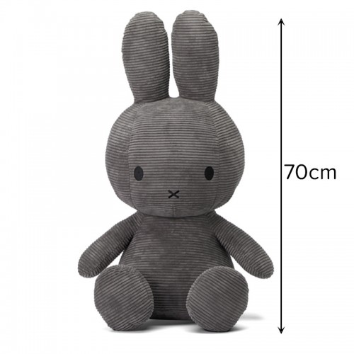 Miffy Plush Corduroy Grey - 70 cm