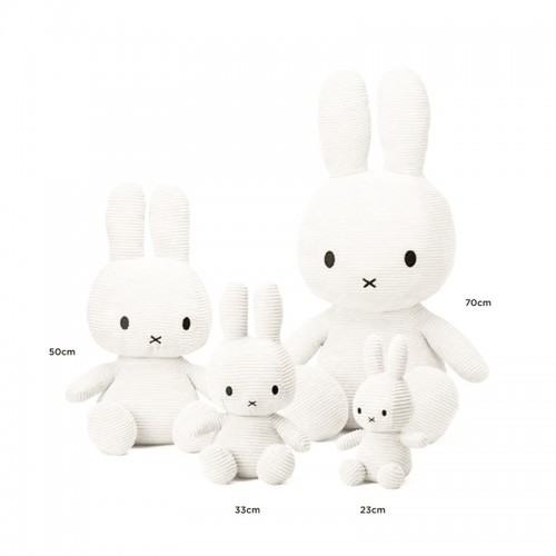 Miffy Plush ECO Corduroy Offwhite - 23 cm