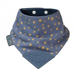 Cheeky Chompers Neckerchew Teething Dribble Bib - Midnight Stars