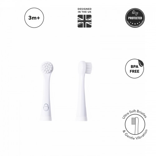 Matchstick Monkey  Baby Electric Sonic Toothbrush Replacement Heads (2 Pack)