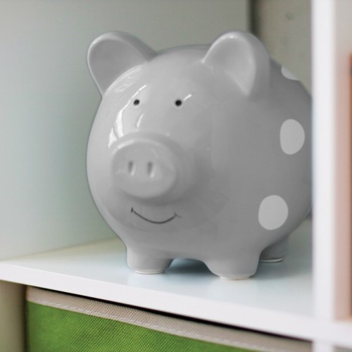 Pearhead Piggy Bank - Grey