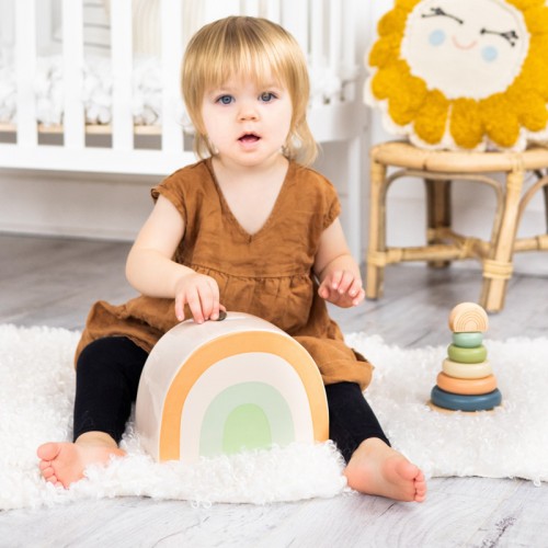 Pearhead Ceramic Rainbow Bank