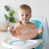 Pearhead® Peach Silicone Baby Bib Set