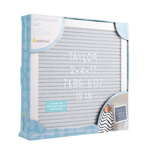 Pearhead Letterboard Set - Grey