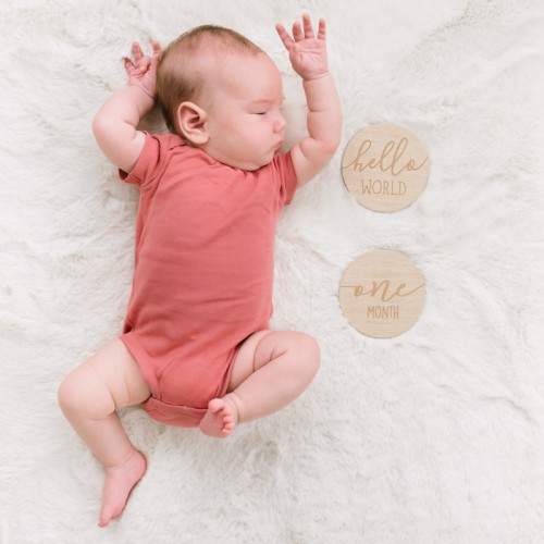 Pearhead Wooden Milestone Photo Cards