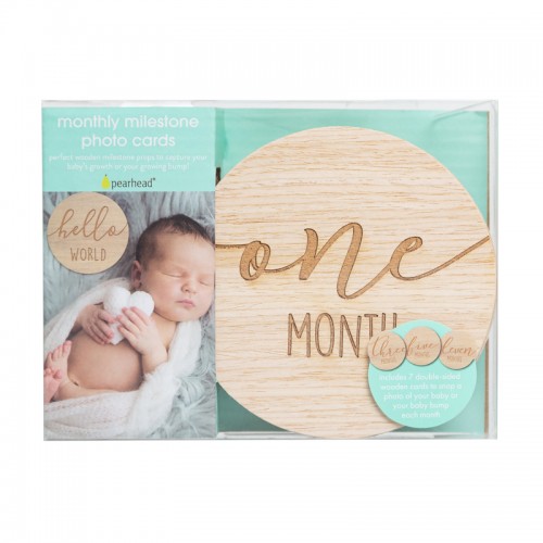 Pearhead Wooden Milestone Photo Cards