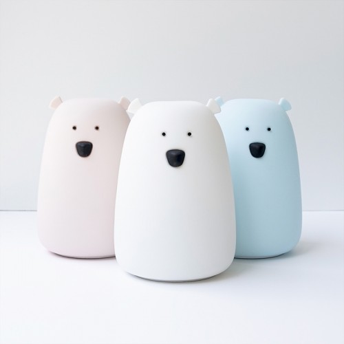 Rabbit&Friends Bear Silicone Lamp - White - USB-C