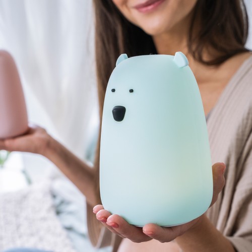 Rabbit&Friends Bear Silicone Lamp - Blue