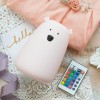 Rabbit&Friends Bear Silicone Lamp With Remote Control - Pink