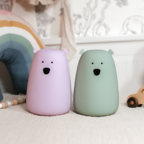 Rabbit&Friends Bear Silicone Lamp - Sage