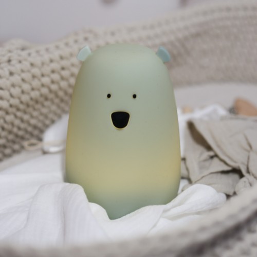 Rabbit&Friends Bear Silicone Lamp - Sage