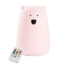 Rabbit&Friends Bear Silicone Lamp With Remote Control - Pink