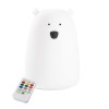 Rabbit&Friends Bear Silicone Lamp With Remote Control - White - USB-C