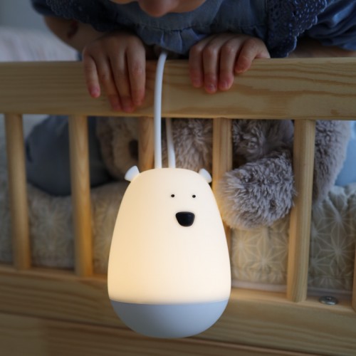 Rabbit&Friends Bear Silicone Lamp With Handle and Remote Control - USB-C