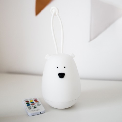Rabbit&Friends Bear Silicone Lamp With Handle and Remote Control - USB-C
