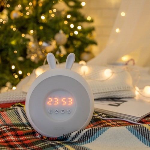 Rabbit&Friends Bunny Wake-up Light With Alarm Clock - White