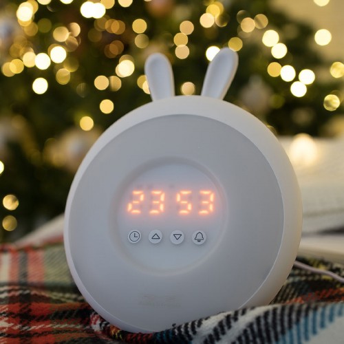 Rabbit&Friends Bunny Wake-up Light With Alarm Clock - White