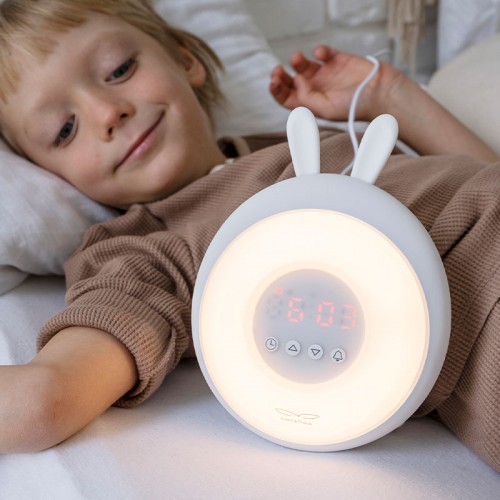 Rabbit&Friends Bunny Wake-up Light With Alarm Clock - White