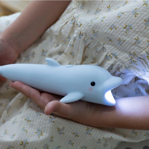 Rabbit&Friends Silicon flashlight USB-C - Dolphin