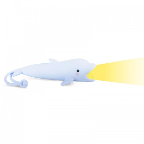 Rabbit&Friends Silicon flashlight USB-C - Dolphin