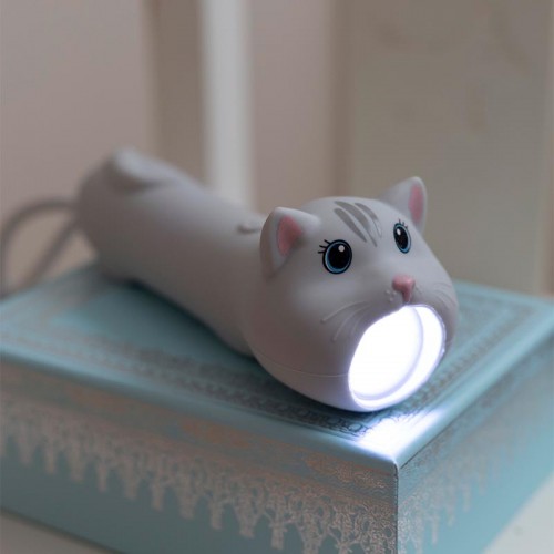 Rabbit&Friends Silicon flashlight USB-C - Cat