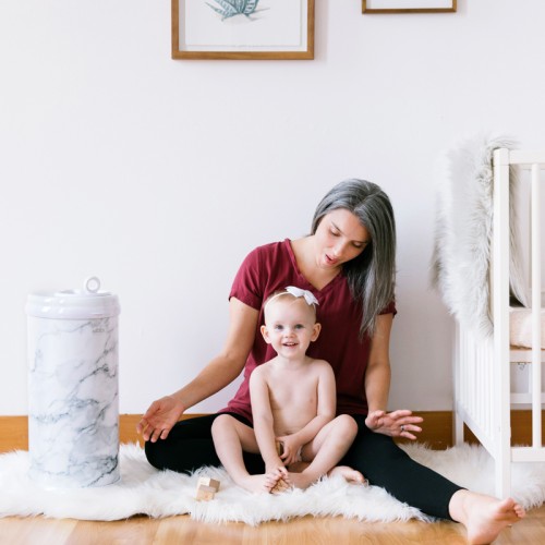 Ubbi® Diaper Pail - Marble