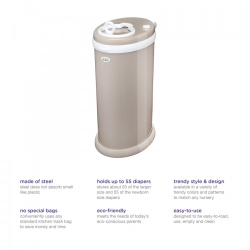 Ubbi® Diaper Pail - Taupe