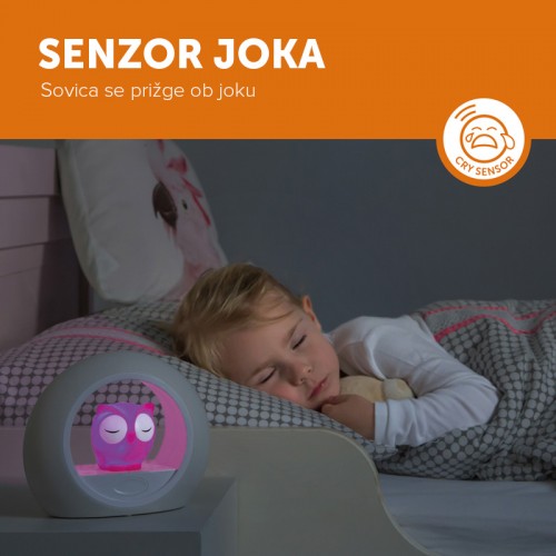 ZAZU Smart Nightlight Lou the Owl - Pink