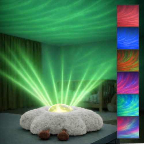 ZAZU Musical Projector with Animated Northern Lights Projection USB-C – White