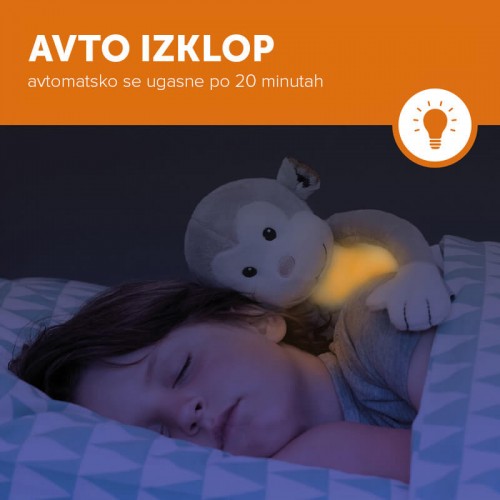 ZAZU Nightlight with Soothing Melodies - Max the Monkey
