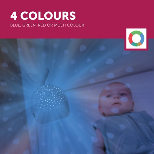 ZAZU Projector Wally the Whale - Pink