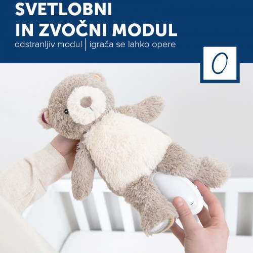 ZAZU Nightlight with Sound Machine & Voice Recording - Bruno the Bear