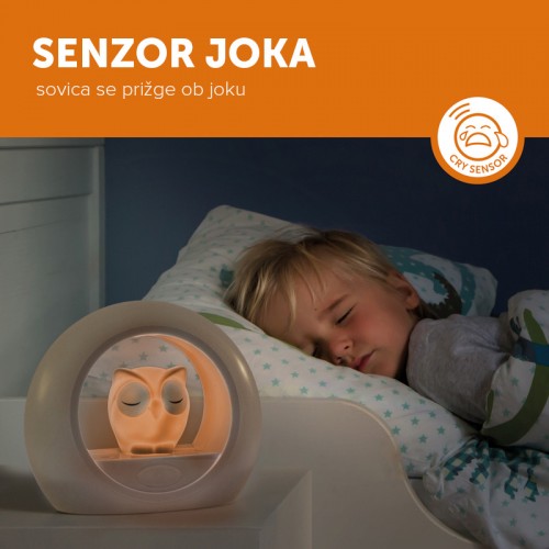 ZAZU Smart Nightlight Lou the Owl - Choco