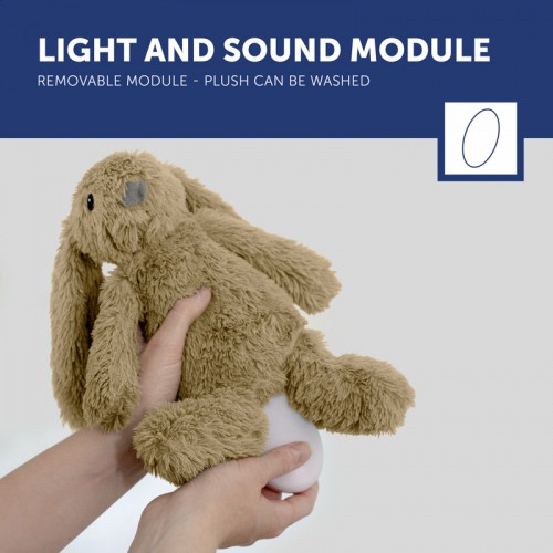 ZAZU Deluxe Nightlight with Sound Machine & Voice Recording - Ro the Rabbit