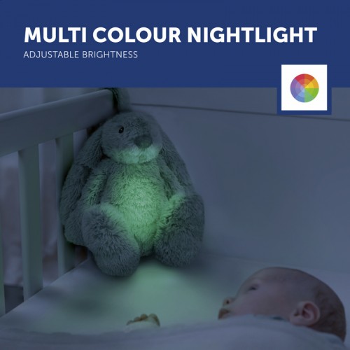 ZAZU Deluxe Nightlight with Sound Machine & Voice Recording - Ro the Rabbit - Green