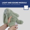 ZAZU Deluxe Nightlight with Sound Machine & Voice Recording - Ro the Rabbit - Green