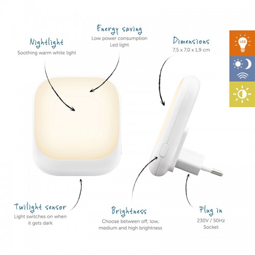 ZAZU Automatic nightlight - White