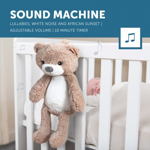 ZAZU Sleeptrainer with Nightlight & Sound Machine Brody the Bear - Taupe