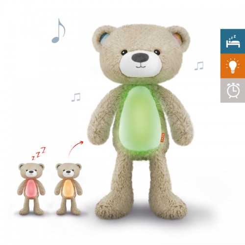 ZAZU Sleeptrainer with Nightlight & Sound Machine Brody the Bear - Taupe