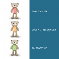 ZAZU Sleeptrainer with Nightlight & Sound Machine Brody the Bear - Taupe