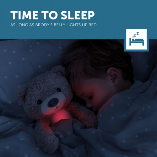 ZAZU Sleeptrainer with Nightlight & Sound Machine Brody the Bear - Taupe